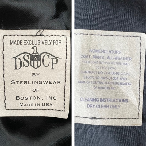 💖HP💖 STEARLINGWEAR of BOSTON MILITARY TRENCH COAT - Picture 5 of 8